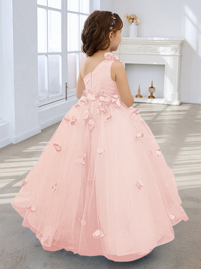 Ball-Gown/Princess Tulle Floor-length Flower Girl Dress