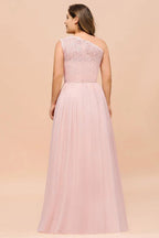 Robe de demoiselle d'honneur grande taille sans manches, coupe évasée, longue avec fente latérale pour fête de mariage