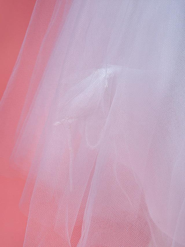 Princess A Line Tulle Sleeveless Strap Knee Length Flower Girl Dress