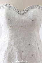 Prinzessin Sweetheart Tüll Brautkleid mit Spitze