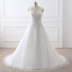 Prinzessin V-Ausschnitt Tüll Neue Ankunft Brautkleid Mit Spitze