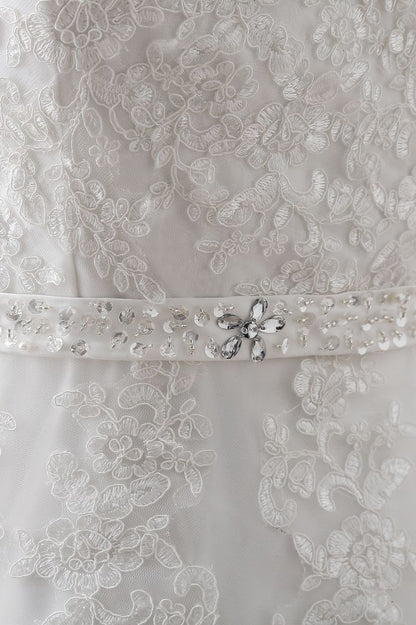 Prinzessin V-Ausschnitt Tüll Neue Ankunft Brautkleid Mit Spitze