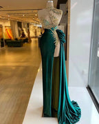 Vestidos de baile verdes, vestidos de baile sensuais, vestidos de noite baratos, vestidos de noite com racha lateral, novos vestidos de noite Y522
