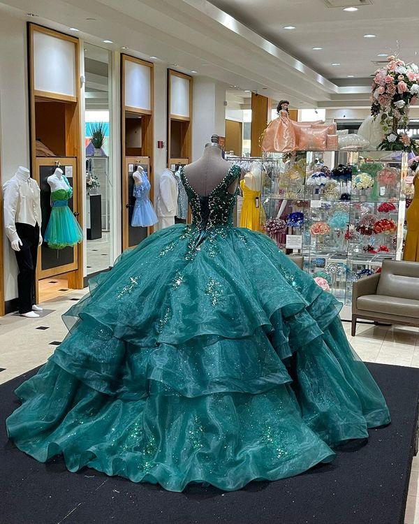 فستان حفلة الكرة فستان عيد ميلاد مشد دانتيل فستان السادسة عشرة الحلو Y1229