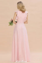 Abito da damigella d'onore romantico senza maniche a linea ad A, da giardino, lungo fino al pavimento, semplice abito da sposa