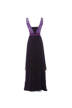 Vestidos longos de noite para baile com renda e decote redondo sem mangas Vestido de dama de honor BD010