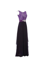 Vestidos longos de noite para baile com renda e decote redondo sem mangas Vestido de dama de honor BD010