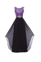 Vestidos longos de noite para baile com renda e decote redondo sem mangas Vestido de dama de honor BD010
