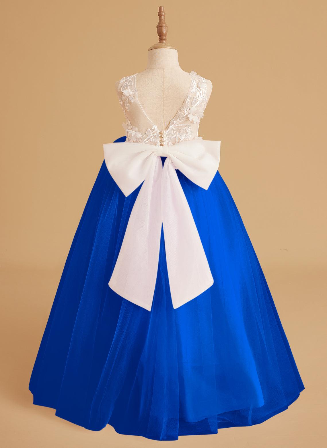 Flower Girl Dress Sleeveless Lace With Tulle And Beading Details