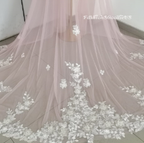 Modest Sweetheart Beaded Diamond Strap A Line Prom Dress With Sleeves 3Ft Train