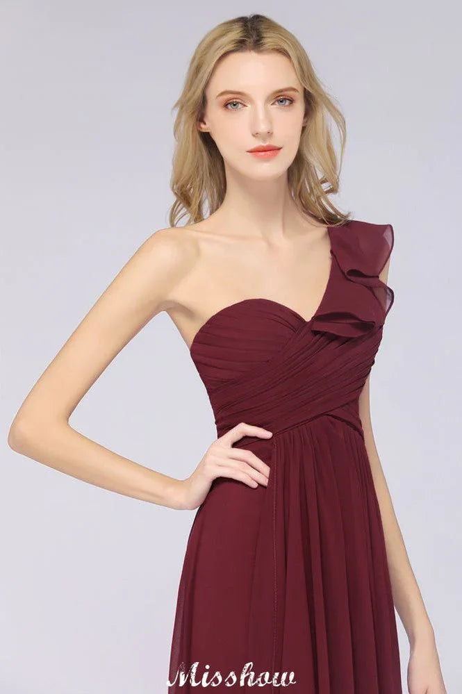 Vestido de dama de honor sin mangas con escote corazón y un solo hombro, con volantes, para fiesta de boda en la playa