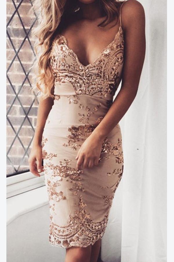 Lace Spaghetti Straps V neck Short Prom Dresses, Homecoming Dresses for Girls