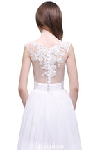 Sheath Sheer Lace Chiffon Beach Wedding Dresses