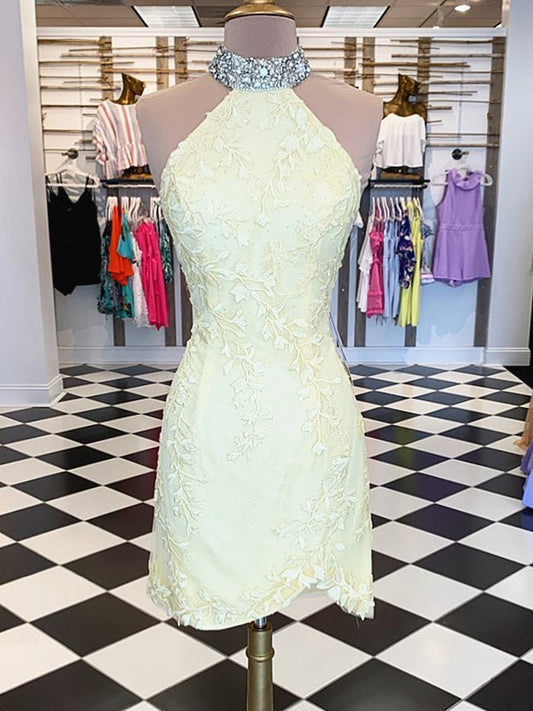 Kurzes Meerjungfrau-Kleid mit rückenfreiem Spitzenabschlussballkleid