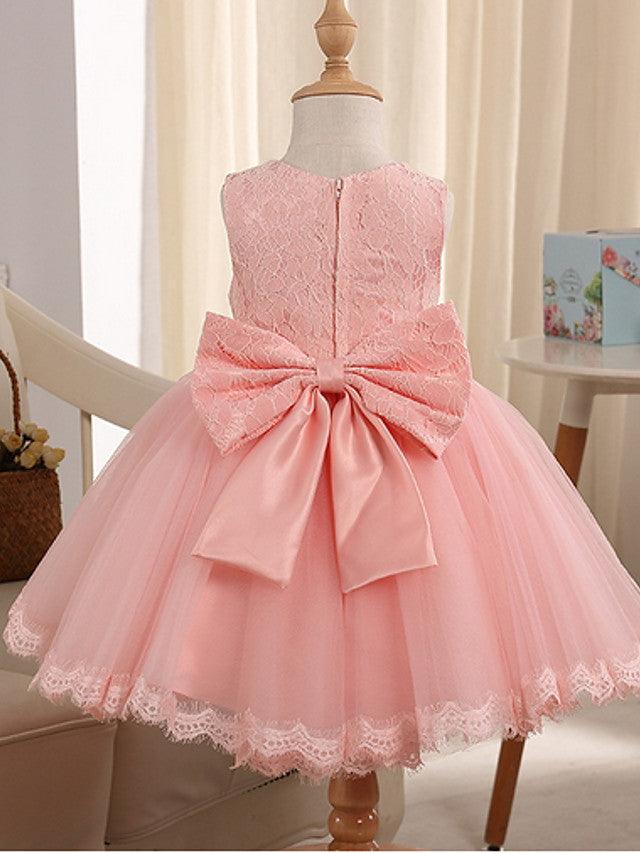 Short Princess Jewel Neck Beaded Sleeveless Pageant Flower Girl Dress
