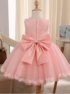 Short Princess Jewel Neck Beaded Sleeveless Pageant Flower Girl Dress