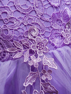 Short Lace Tulle Flower Girl Dress Jewel Neck Wedding Communion Birthday