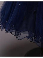 Short Satin Tulle Sleeveless Jewel Neck Crystal Beaded Flower Girl Dress