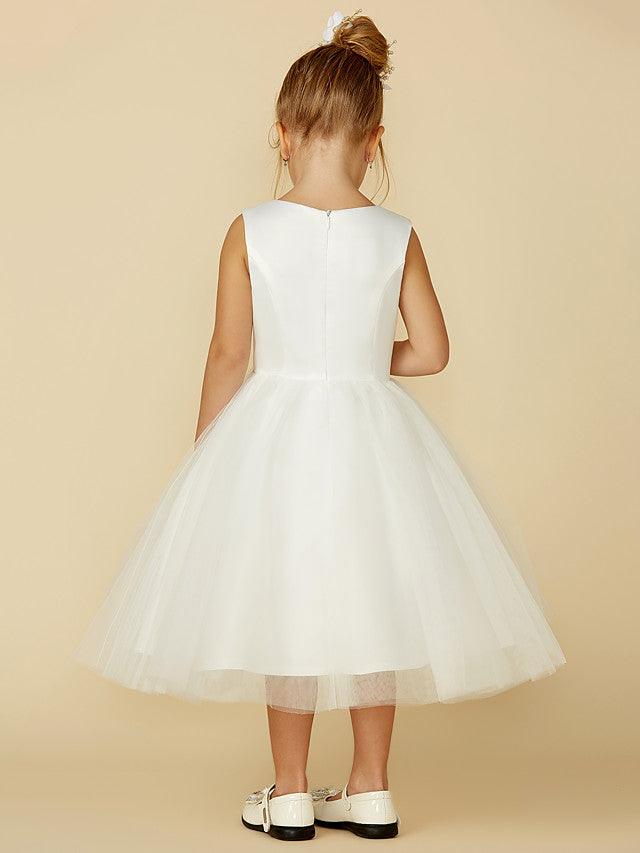 Princess Lace Tulle Flower Girl Dress For First Communion Wedding