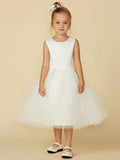 Princess Lace Tulle Flower Girl Dress For First Communion Wedding