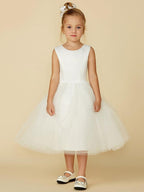 Princess Lace Tulle Flower Girl Dress For First Communion Wedding