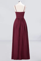 Vestido de dama de honor sin espalda con tirantes finos, volante de gasa para fiesta de boda