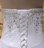 Robe de mariée princesse à traîne Watteau avec appliques et perles