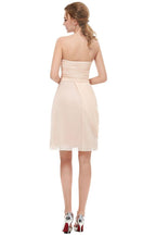 Sweetheart Strapless Ruffles Chiffon Aline Short Homecoming Dress