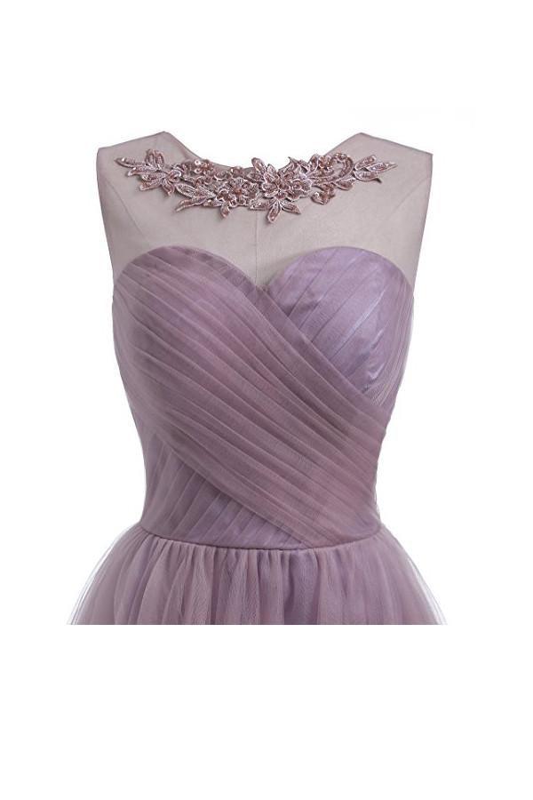 Sweetheart Tulle Light Purple Homecoming Dresses Short Prom Dresses