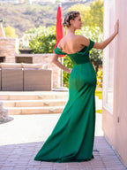 Trumpet/Mermaid Off-the-Shoulder Satin Evening Dress