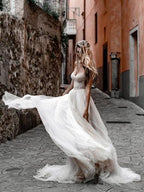 Tüll Brautkleider Herzförmiger Ausschnitt Minimalistische Brautkleider