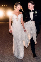 Vintage Lace Mermaid Wedding Dresses with Long Sleeves