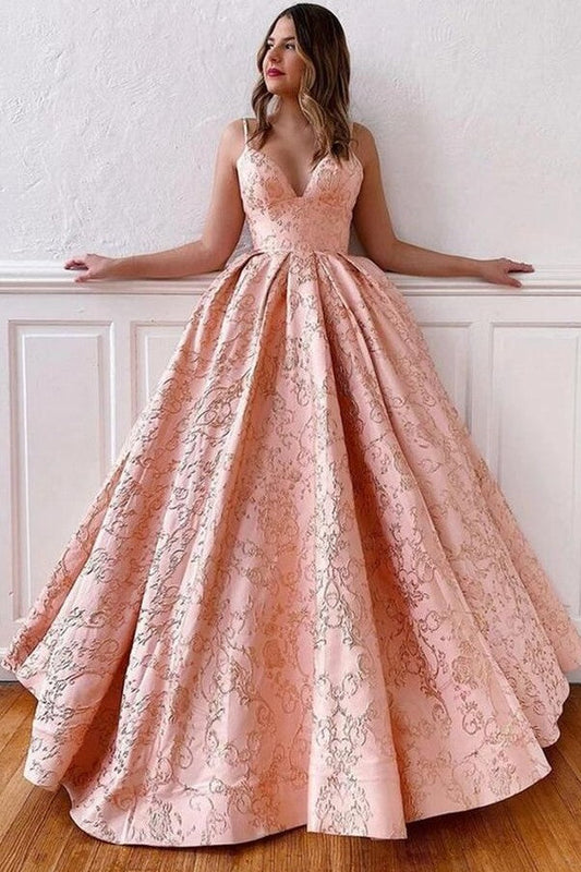 Vestido de fiesta vintage largo de satén con escote en V, tirantes finos y espalda descubierta