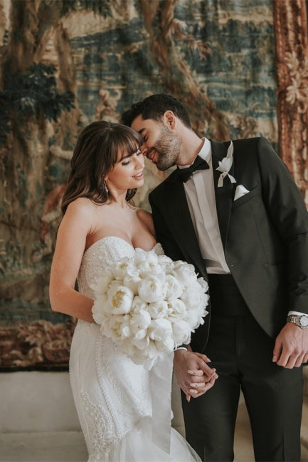 Vintage Mermaid Sleeveless Wedding Dresses With Lace