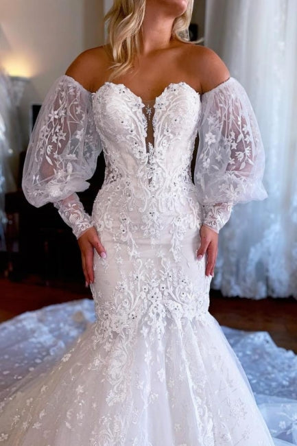 Vintage Sweetheart Lace Sleeveless Mermaid Wedding Dress Bridal Gowns