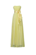 Vestidos largos de noche de gasa para damas de honor "Corazón Amarillo" BD007